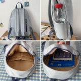 Large Capacity Backpacks Women Waterproof Students Sweet Book Canvas Bag