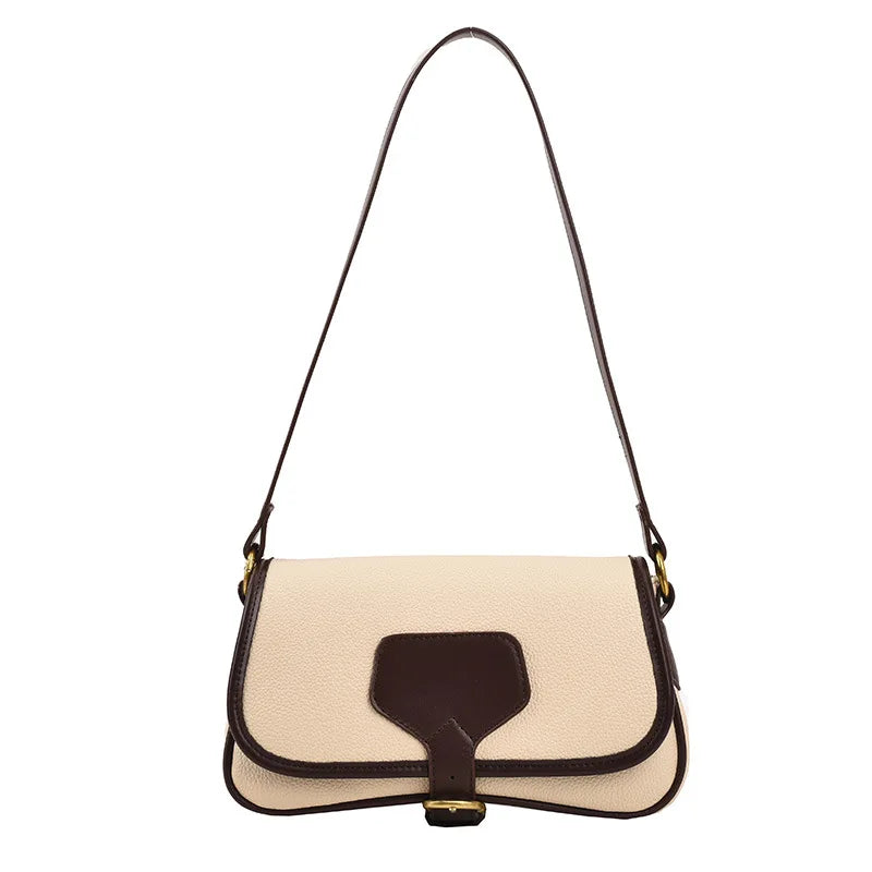 Panelled Pattern Shoulder Bag Crossbody Women's Solid Casual