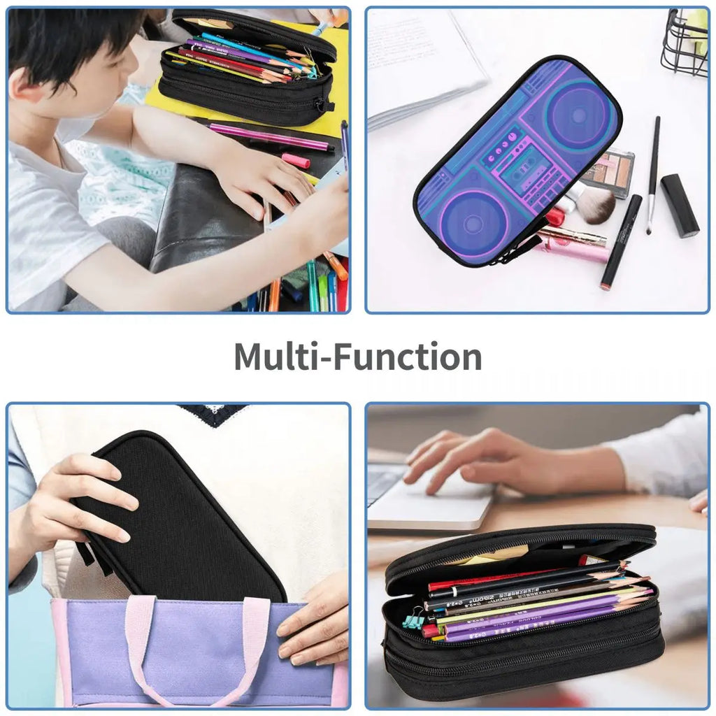 Anime Zipper Pen Bag Student Stationery Box Gift