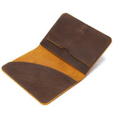 Leather Men Passport Cover Wallet Travel Holder Folder Bag