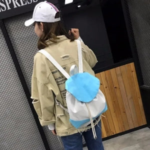 Patchwork Backpacks Women School Bookbag Large Capacity Travel Canvas Bag