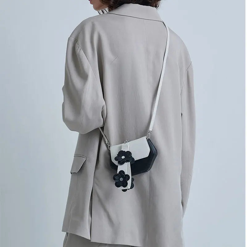 Flower Shoulder Bag Women Mini High Street Purse Handbags