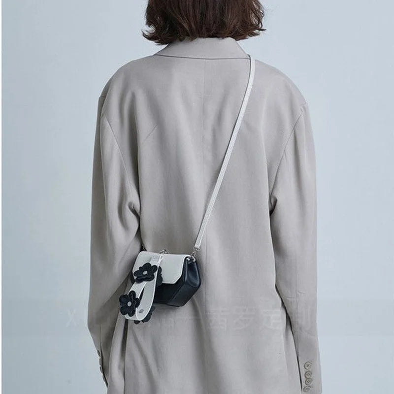 Flower Shoulder Bag Women Mini High Street Purse Handbags