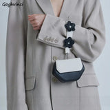 Flower Shoulder Bag Women Mini High Street Purse Handbags