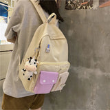 Sweet Multi-pockets Harajuku Nylon College Backpack