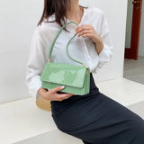 PU Leather Women Underarm Bag Ladies Shoulder Bag Small Flap Shopping Handbag