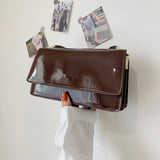 PU Leather Women Underarm Bag Ladies Shoulder Bag Small Flap Shopping Handbag