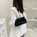 PU Leather Women Underarm Bag Ladies Shoulder Bag Small Flap Shopping Handbag