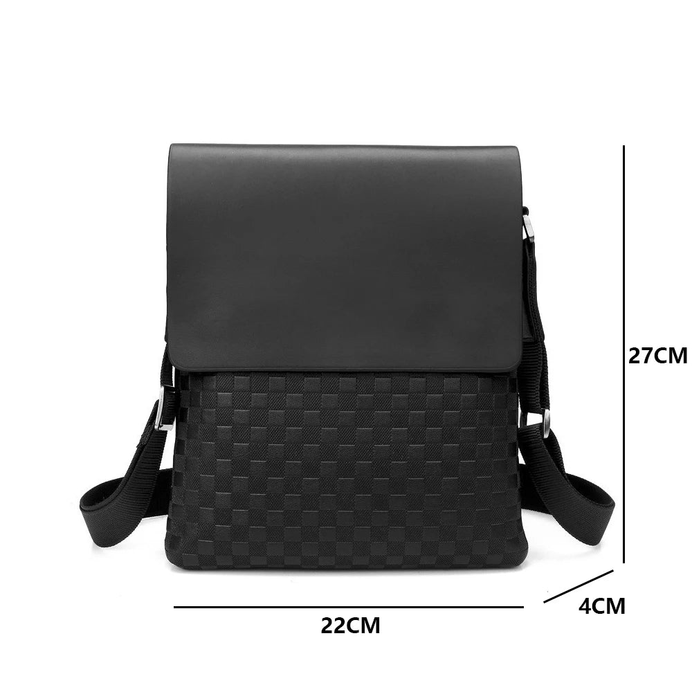 Peaker Business Men's Crossbody Shoulder Bag Handbag PU Leather Messenger Bag