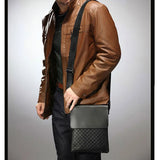 Peaker Business Men's Crossbody Shoulder Bag Handbag PU Leather Messenger Bag