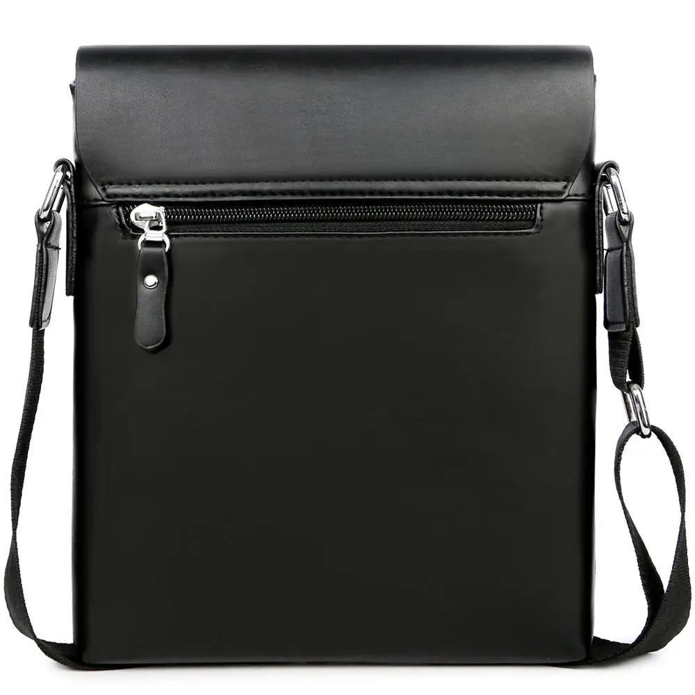Peaker Business Men's Crossbody Shoulder Bag Handbag PU Leather Messenger Bag