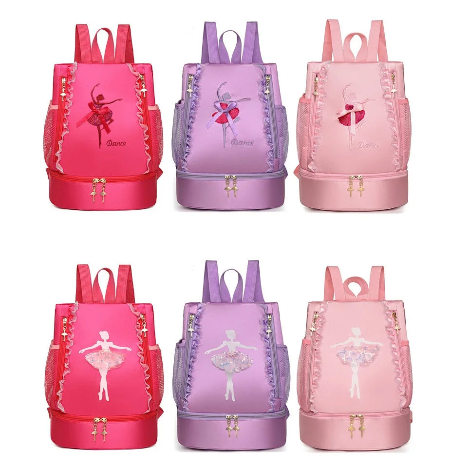 Embroidery Ballet Dance Bag for Girls