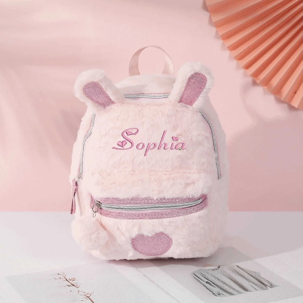 Personalised Embroidery Plush Rabbit Backpack