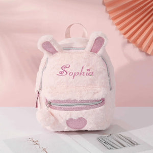 Personalised Embroidery Plush Rabbit Backpack