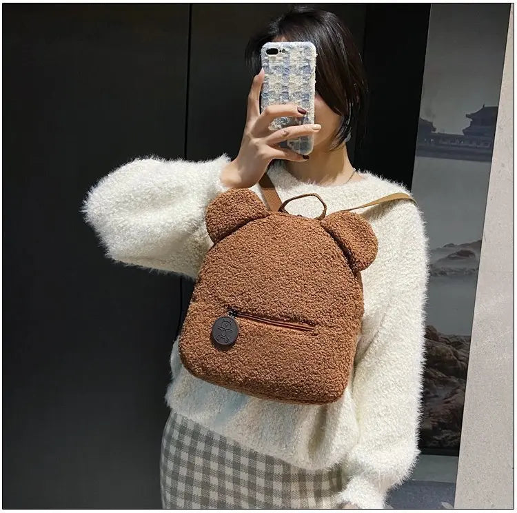 Personalised Initial Backpack with Bear Shoulder Bags