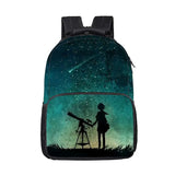 Youth Starry Sky Backpack Creative School Bag Kids Mochila Escolar