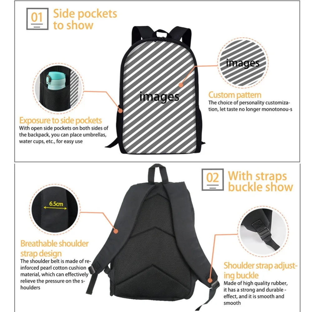 Personality Graffiti Backpack School Bag for Teenage Girls Boys