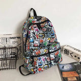 Personality Graffiti Large-capacity Student Backpack