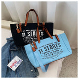 Personality High Capacity Casual Tote Bag For Woman Tide Shopper Shoulder Bag