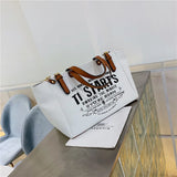 Personality High Capacity Casual Tote Bag For Woman Tide Shopper Shoulder Bag