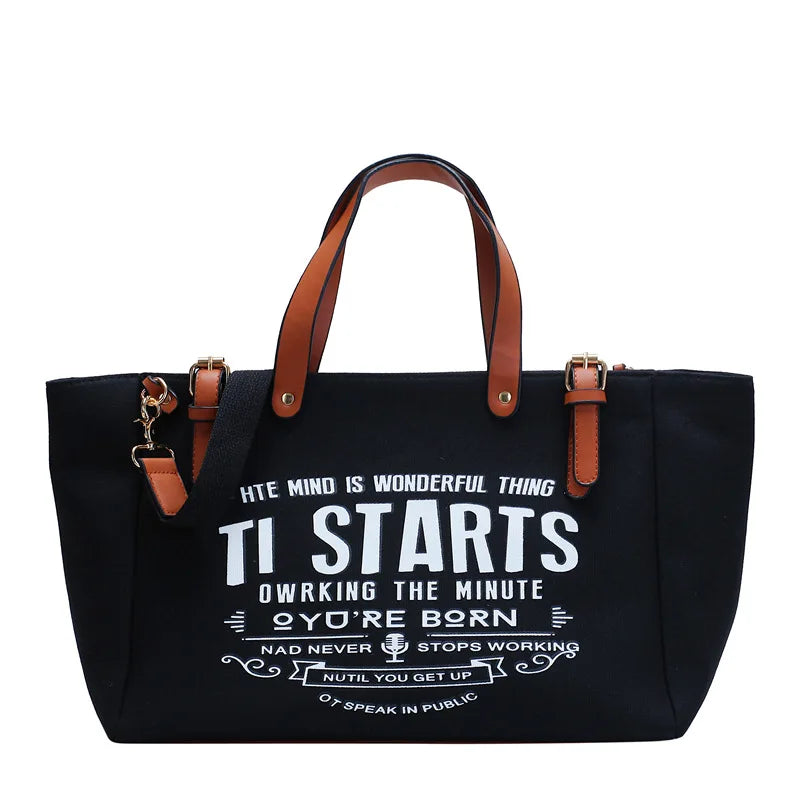 Personality High Capacity Casual Tote Bag For Woman Tide Shopper Shoulder Bag