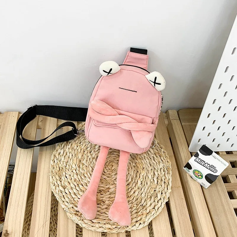 Cartoon Frog Bag Messenger Chest Bag Unisex Shoulder Crossbody Bag