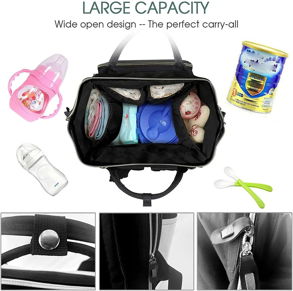 Custom Diaper Backpack with Picture/Text - Waterproof Mummy Backpack for Mom