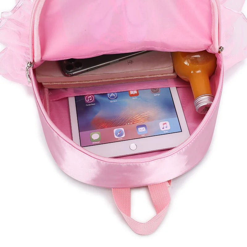 Embroidered Princess Ballerina Backpack for Toddler Girl