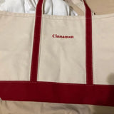 Personalized Large Canvas Tote Bag Embroidered Name Beach Bag Bridesmaids Gift