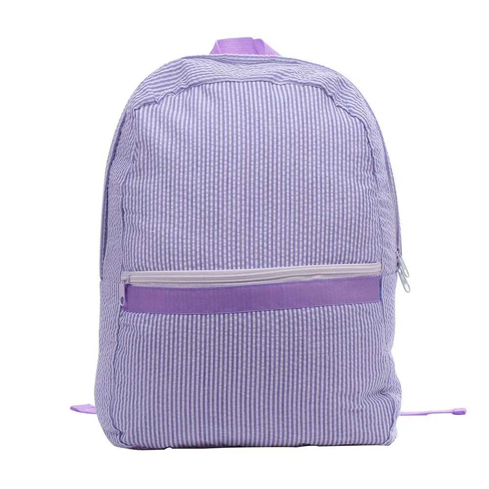 Personalized Monogrammed Seersucker Backpack Kids Striped School Bags