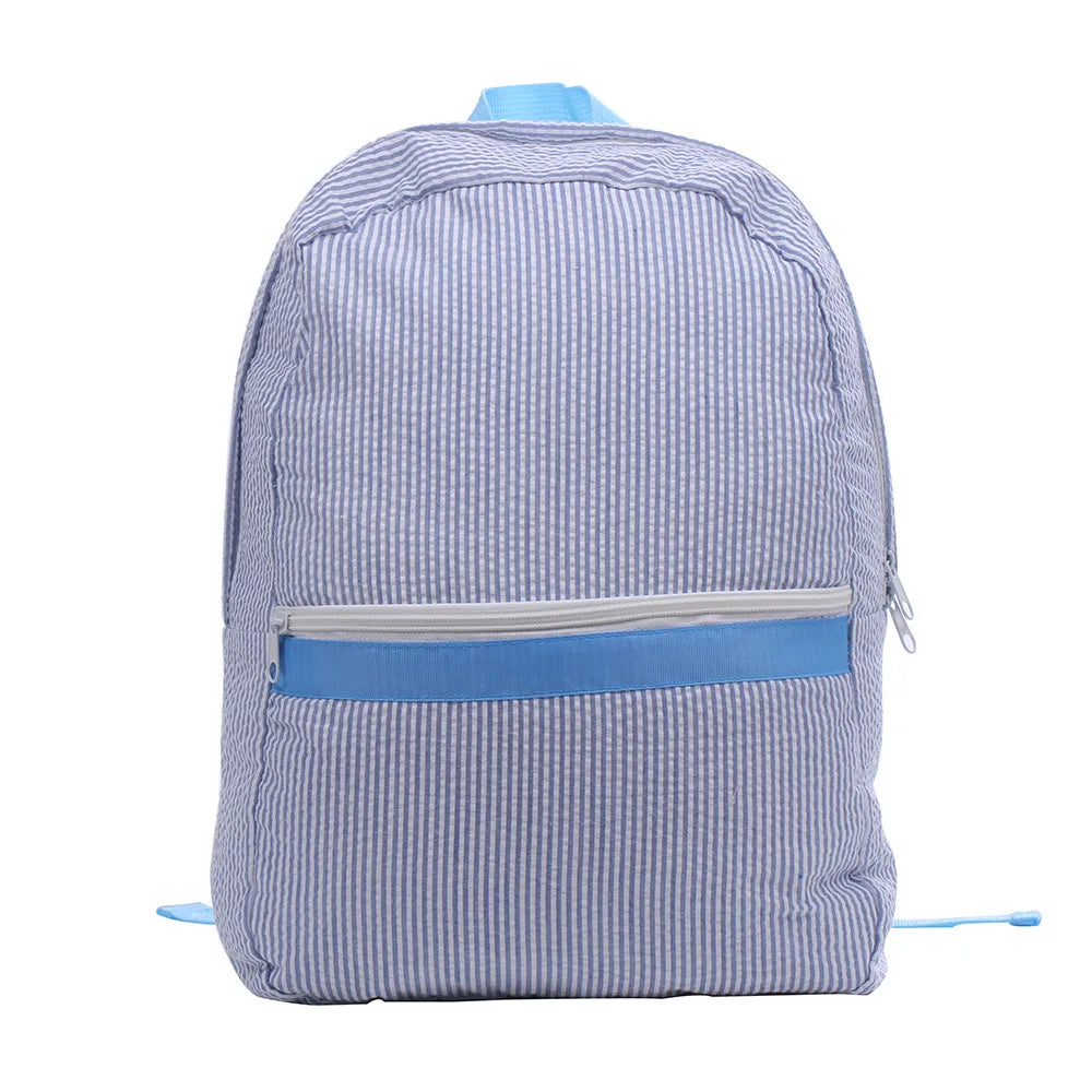 Personalized Monogrammed Seersucker Backpack Kids Striped School Bags