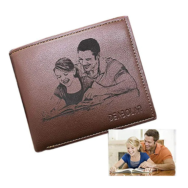 Personalized Engraved Trifold Wallet for Him/Her - Father's Day Gift