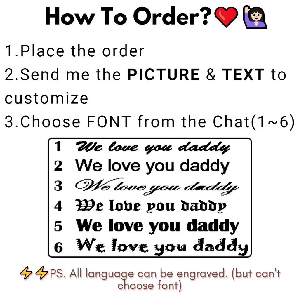 Personalized Engraved Trifold Wallet for Him/Her - Father's Day Gift