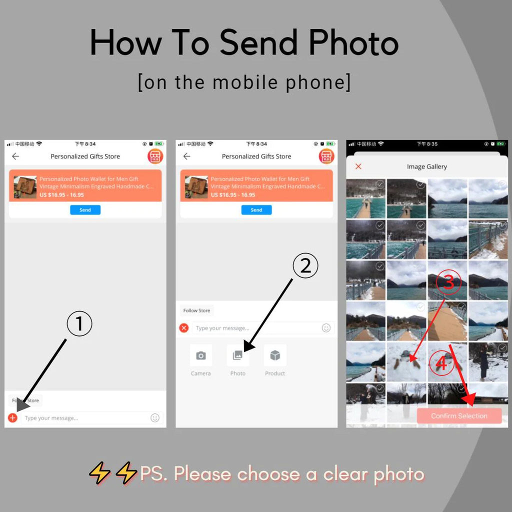 Personalized Photo Wallet Men Multifunction Short Small Bifold