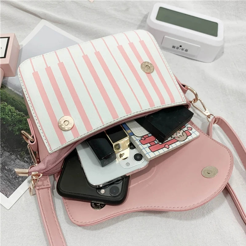 Piano Shape PU Leather Shoulder Crossbody Bag Tote Satchel