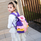 Girls Ballet Dance Bag School Backpack Dot Bow Lace Tiered Ruffle