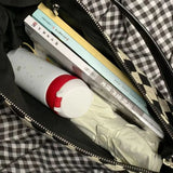 Plaid Shoulder Bags Women Retro Large Capacity Underarm Bag Crossbody Canvas Tot