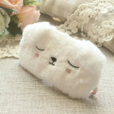 Cartoon Dog Plush Eye Cover Sleeping Mask Travel Blindfold