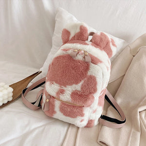 Female Wild Rabbit Ears Mini Backpack Kid's Plush Bag