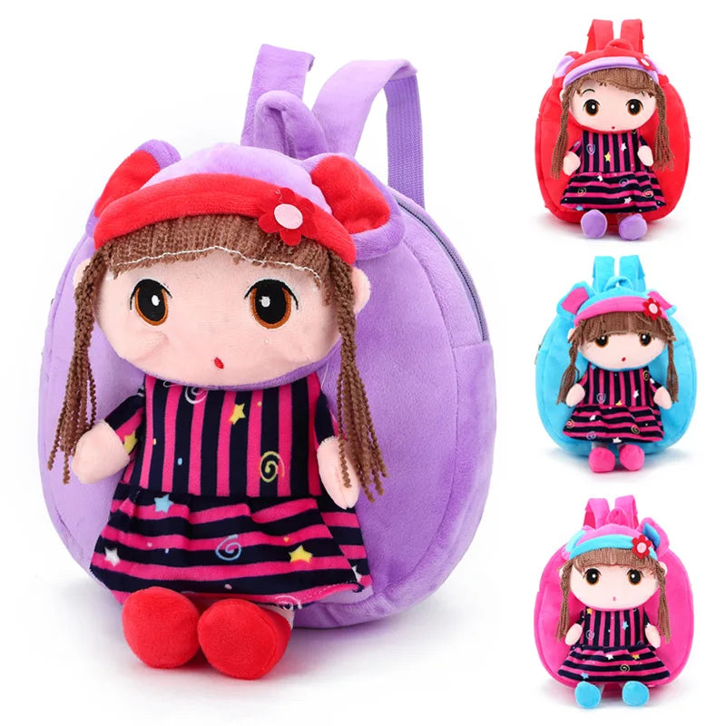 Cartoon Baby Girls Plush Backpack for Kids