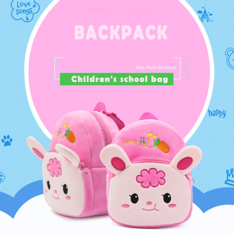 Girls Plush Schoolbag Toy Backpack Kindergarten School Book Bag Kids Lovely