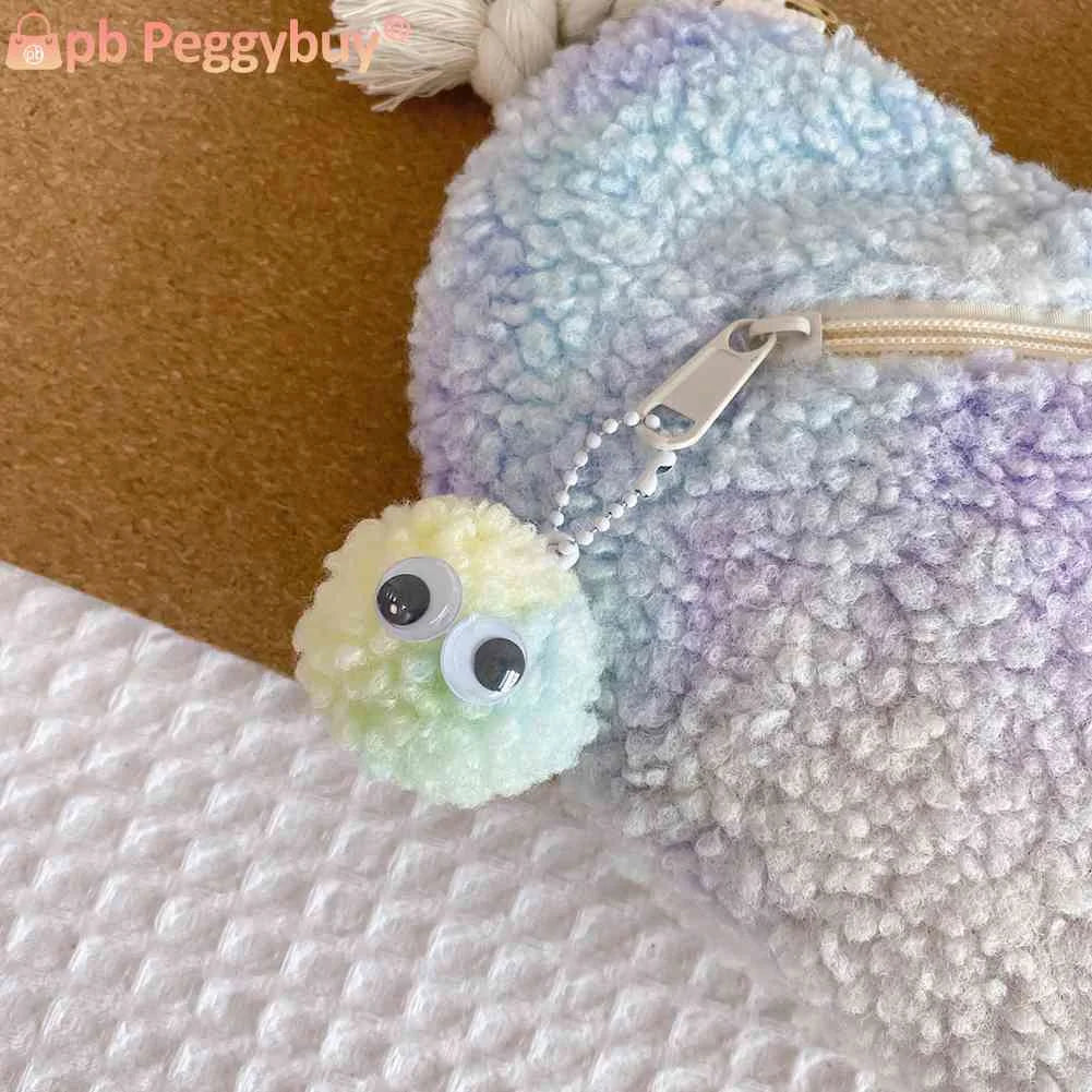 Plush Shoulder Bag Lightweight Women Ladies Handlbags Soft Small Casual Zipper