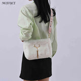 Plush Shoulder Bag Soft Warm Furry Dating Shopping Messenger Bag for Women Girl