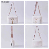 Plush Shoulder Bag Soft Warm Furry Dating Shopping Messenger Bag for Women Girl