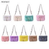Plush Shoulder Bag Soft Warm Furry Dating Shopping Messenger Bag for Women Girl