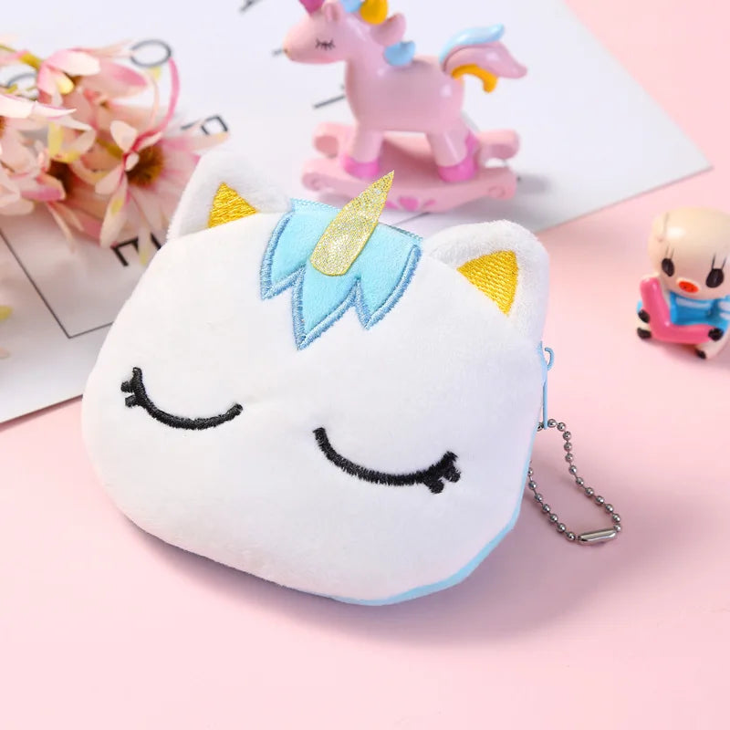 Cartoon Cat Coin Purse for Kids - Mini Zipper Portable Coin Pouch
