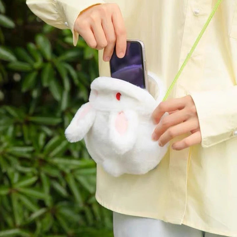 Bunny Women Purse Plush Shoulder Bag Mini Phone Bags
