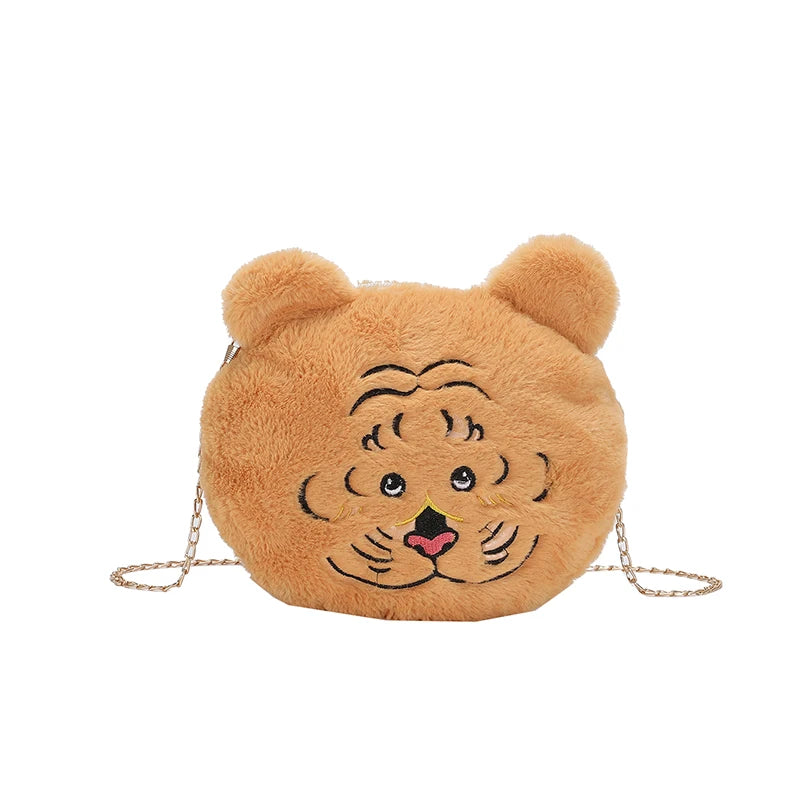 Autumn Winter Plush Shoulder Messenger Bags Fine Chains Handbags All-match