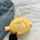 Autumn Winter Plush Shoulder Messenger Bags Fine Chains Handbags All-match