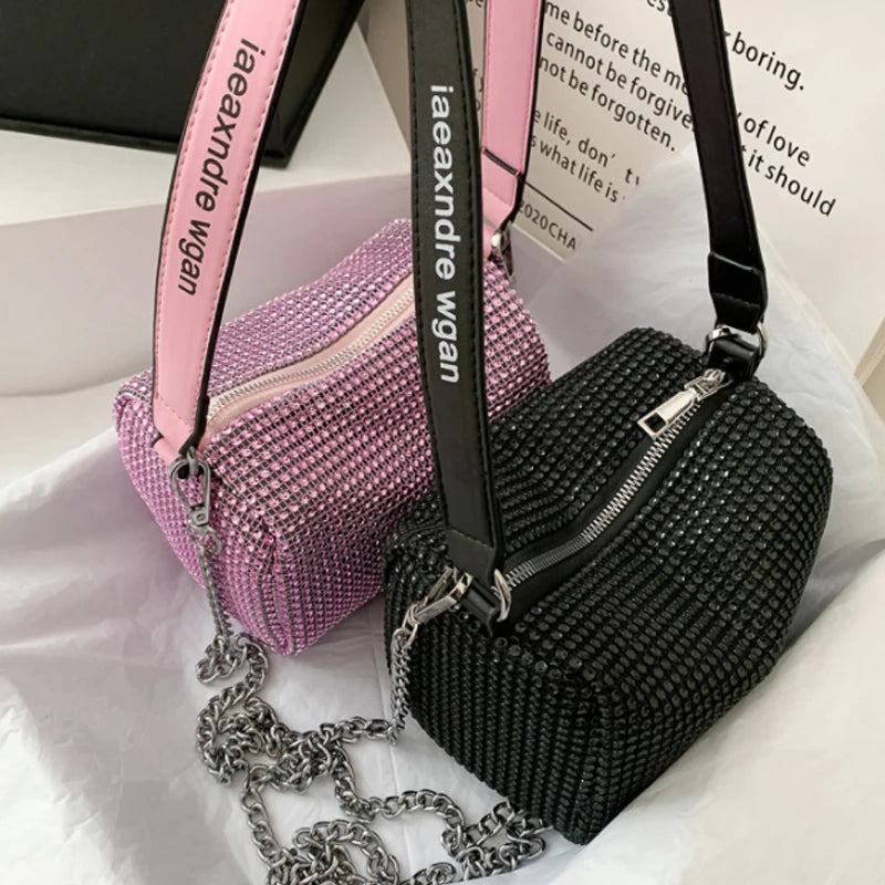 Bright Diamond Small Bag Chain Messenger Underarm Bag